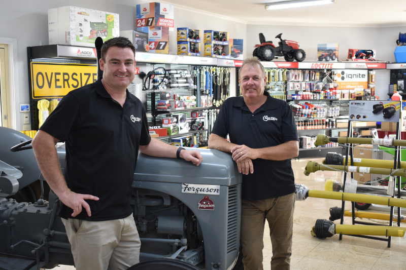 Agg-Tech Machinery employees in part store.