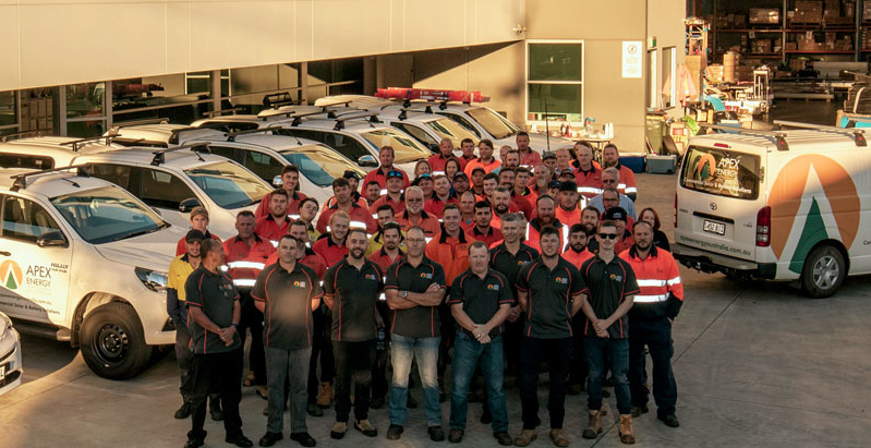 Apex Energy Australia group photo of employees