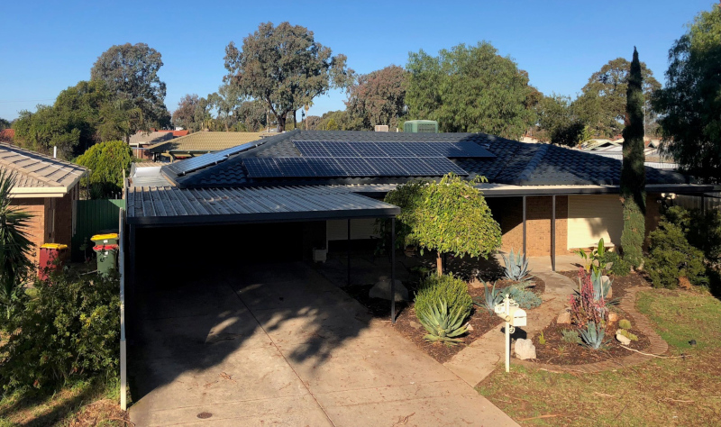 Apex Energy Australia home with solar panels installed on the roof